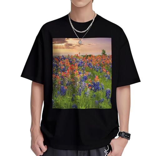 T-shirt coton Texas Bluebonnets ample pour en finir avec les hauts serrés