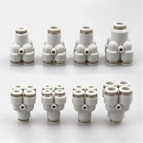 Conector neumático en Y de 4 vías para regular tubos de aire comprimido de forma estable 2