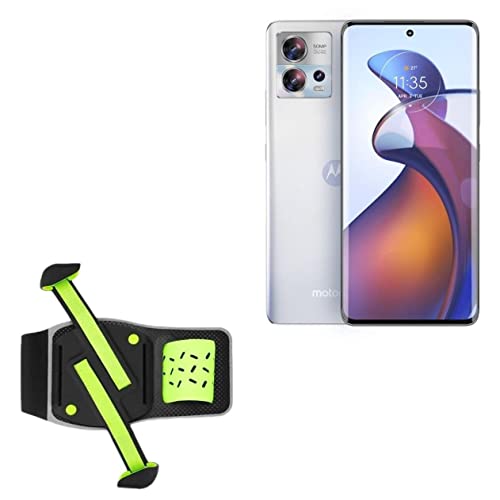 BoxWave Holster Compatible with Motorola Moto S30 Pro - FlexSport Armband, Adjustable Armband for Workout and Running - Stark Green