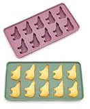 Garloy Molde de chocolate de oso polar, 2 moldes de silicona de oso marino, ideal para hacer galletas, arcilla, bloque de hielo.