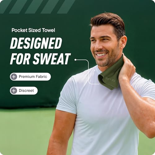 Image of DRYKI Pocket-Sized Sweat Towels - The Original Sweat Absorbing Handkerchiefs - Quick-Dry Microfiber Sweat Rags for Face, Hands, & Body - Men & Women - Gym, Sports, and Work (Western: 5 Pack)