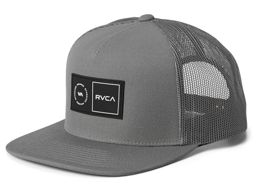 Image of RVCA Men's Trucker Hat, Adjustable Snapback Cap for Streetwear & Skating, Lightweight Breathable All-Day Comfort
