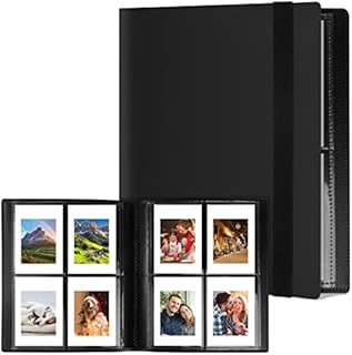 Photo Albums, 160 Pockets Scrapbook Memory Book, 40 Pages Mini Film Album for Polaroid Zink Photo Paper/Fujifilm Instax Mini Film/Kodak Zink Photo Paper/Sprocket Photo Paper - Black