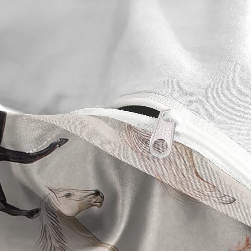 Housse de couette cheval hypoallergénique en microfibre douce - 8