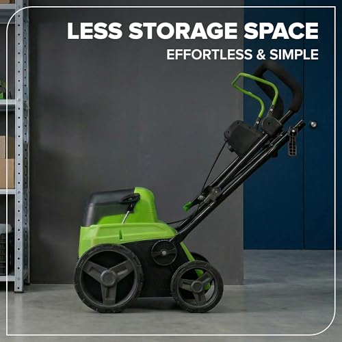 Greenworks Escarificador Aireador Césped 48V (24V x2) Brushless 2-en-1, Ancho 38 cm, 5 Niveles Altura, Bolsa 45L, Manillar Plegable, Herramienta Jardín Inalámbrica, Sin Batería GD2X24SC38II