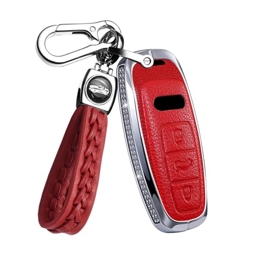 Coque de clé Audi en alliage d'aluminium pour modèles A4 A6 Q5 Q7 à 3 boutons