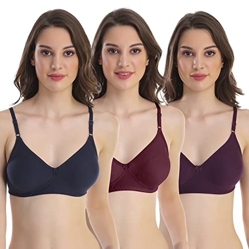 Image of Cotton Blend Seamless Bra for Womens