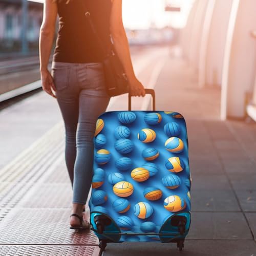 Housse de valise volley-ball bleu blanc L en polyester lavable