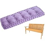 Cojines gruesos de 10 cm para bancos, sofás y sillas de interior, almohadilla de asiento morada para muebles de jardín, alféizares de ventana, 150 x 40 cm, cojín de banco cómodo y elegante