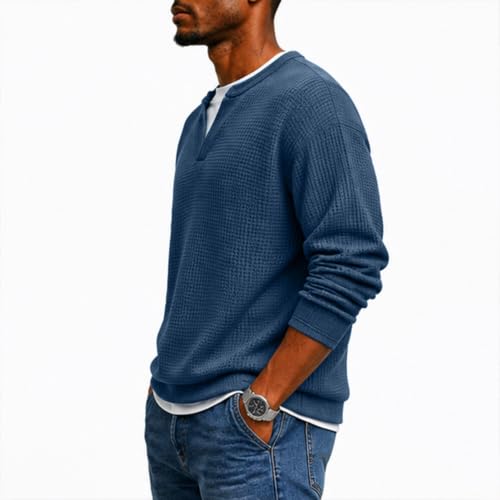 moolBeko Layered Comfort Waffle Tee Men V Neck Layered Comfort Waffle Tee - image 6