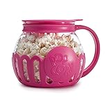 Ecolution Patented Micro-Pop Microwave Popcorn Popper, Borosilicate Glass, Hot Pink