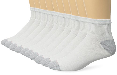 Hanes Men's 12 Pack Ankle Socks - White - 10-13