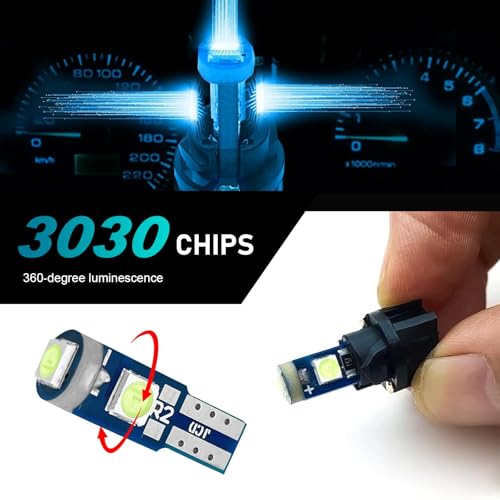 Kit 20 Bombillas LED 74 T5, Luz Azul para Tablero miniatura 6