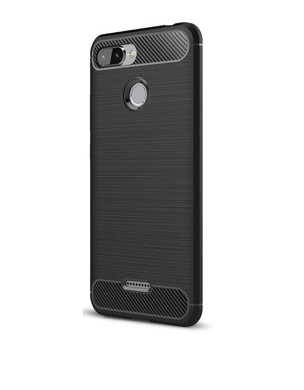 Image of Hybrid Carbon Fiber Back Case for Mi Redmi 6 (Black)