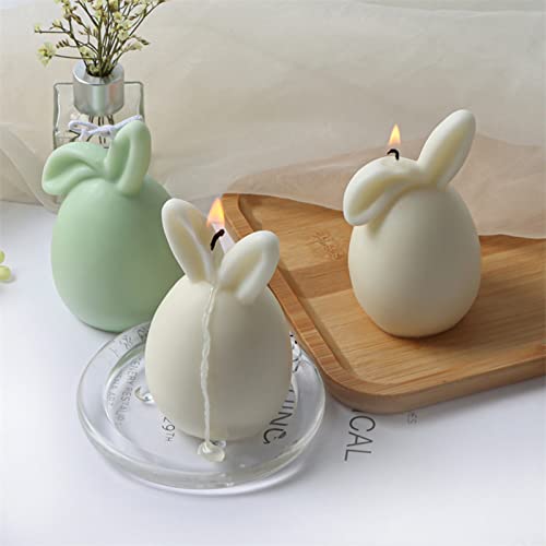 Xidmold 2Pcs 3D Bunny Candle Molds Easter Rabbit Silicone Molds For Fondant, Chocolate, Dessert, Cake Decor, Aromatherapy Candle, Soap, Polymer Clay, Plaster Ornament, Resin Art #TOP3