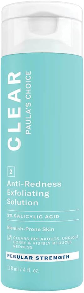 Paula’s Choice CLEAR Regular Strength 2% BHA Exfoliant – Verwijdert Dode Huidcellen met Salicylzuur – Vermindert Roodheid & Puistjes – met Hyaluronzuur – Normale tot Gecombineerde Huid – 118 ml