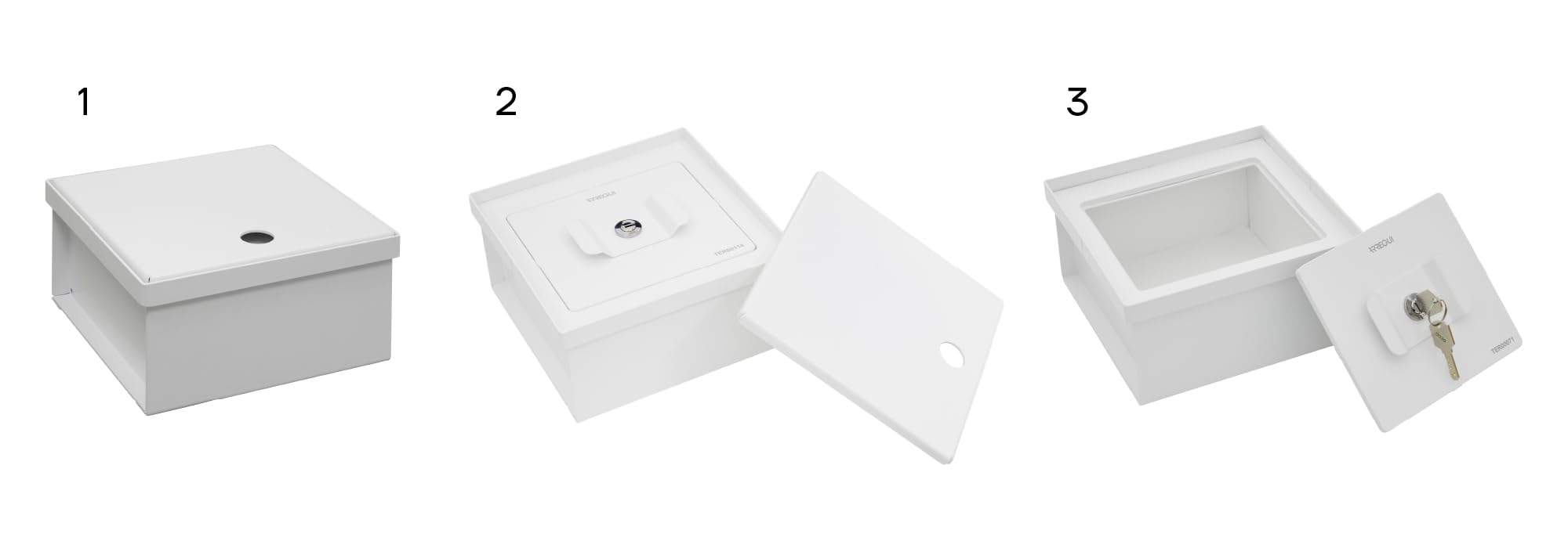 ARREGUI Terra 22801W-S1 Hidden Hidden Floor Safe, White, 2,3 L - 10x20x20cm - Image 2