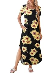 Black Sunflower Scoop Neck