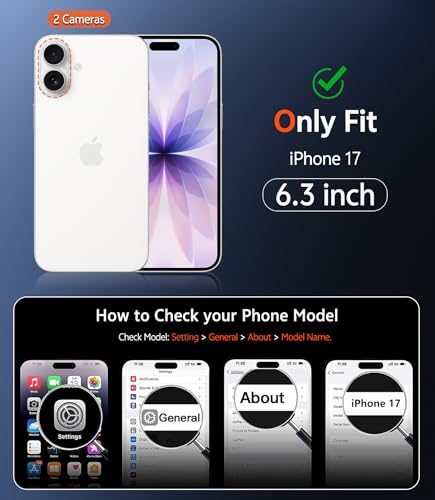 Image of FNTCASE for iPhone 17 Case Clear: Magnetic Phone Cases with Screen Protector Drop Proof Compatible with Magsafe Slim Anti Yellowing Rugged Shockproof Protective Transparent Cell Cover (B-Pink)