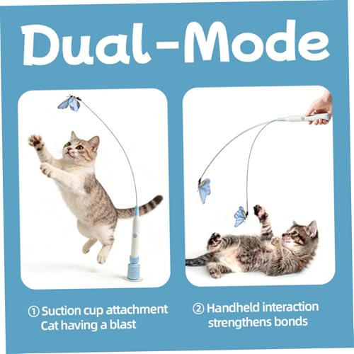 Jouet automatique pour chat d'intérieur papillon interactif rotatif rechargeable USB-C - 6