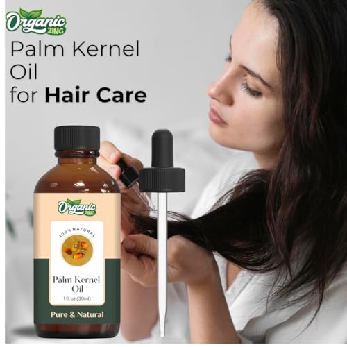 Image of Organic Zing Palm Kernel (Elaeis Guineensis) Oil | Pure & Natural Carrier Oil for Skincare & Hair care- 30ml /1.01fl oz