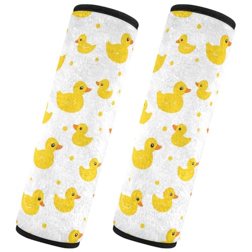 Seat Belt Covers 2 Pack Yellow Duck Car Seat Strap Covers Super Soft Car Seat Neck Cover for Boys Girls Adults Babies S