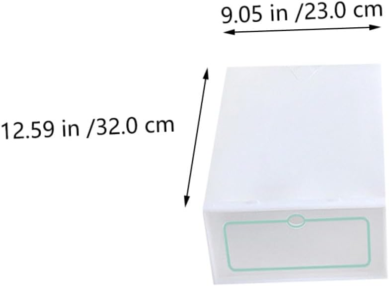 DOITOOL 12pcs Stackable Plastic Shoe Storage Boxes with Thickened Design, Large Size White Shoe Organizers for Closet and Home Storage