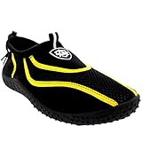Mens Toggle Slip On Aqua Beach Scuba Yoga Swim Exercise Water Socks Trainer Shoes