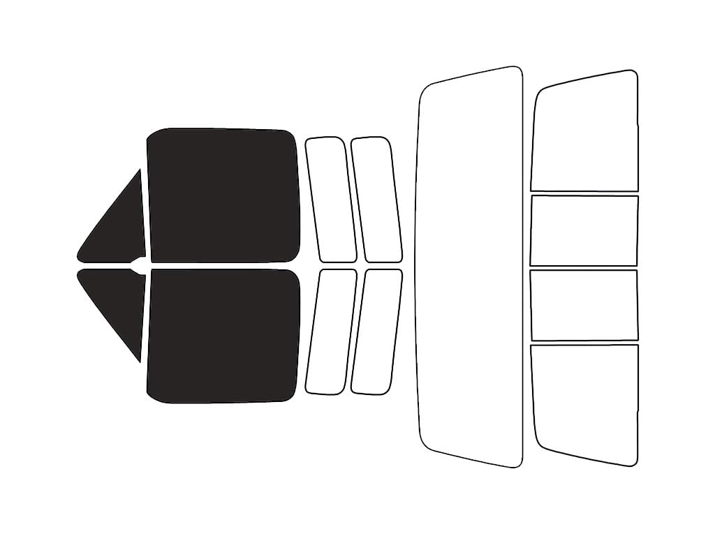 Rvinyl Window Tint Kit Compatible with Ford F-250 1980-1991 (2 Door) - Front Precut Kit - 20%