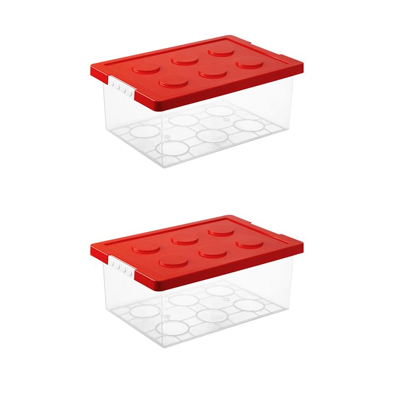 Amazon｜霜山 2個セット Lサイズ ブロック収納ボックス おもちゃ箱