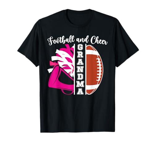 Football and Cheer Grandma of Cheerleader & Football Player T-Shirt
