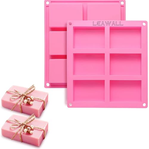 Leawall Silicone Rectangle Soap Mold 6 Cavities Silicone Cake Mould For Homemade Craft Cheese Cake, Cupcakes Brownie Mold, Chocolate, Ice Cube Tray -1 Pc (Multi Color) - 200 X 200 X 25. Mm (B0CVLCW4SW) Amazon Price History, Amazon Price Tracker