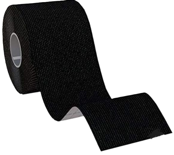 Cinta Fisioterapia 5mx5cm, Vendajes Neuromusculares, Tape Deportivo, Venda Elástica Adhesiva, Esparadrapo Resistente al Agua, Vendaje Kinesiologico, Kinesiotape, Medical Tape, Face Tape (Negro)