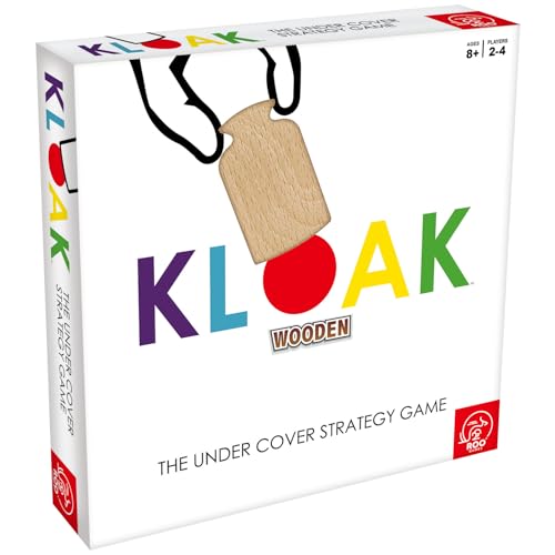 Roo Games KLOAK - All Wooden Strategy Board Games for Adults & Kids, 2-4 Players, Family Games, Popular Games for Ages 8+, Stimulates Critical Thinking, Durable Hardwood Components