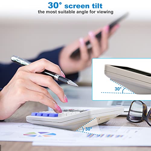 Yxzzhx 200ML Desk Calculator 12 Digit Extra Large 4.3-Inch Lcd Display, Two Way Power Battery And Solar Calculators Desktop, Big Buttons Easy To Press Used As Office Calculators thumb #5