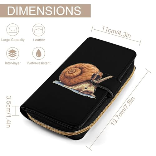 Croissants Snail Long Wallet for Women Men Purses Coin Pouch Credit Card Holder Organizer2