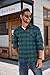 COOFANDY Mens Plaid Shirts Long Sleeve Flannel Jackets Casual Button Down Shirt Fall Christmas Shirts