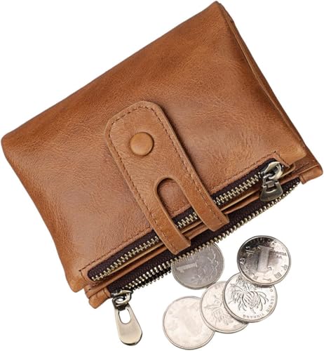 Retro Genuine Leather Travel Wallet for Men RFID Blocking Multi Pocket Organizer Vintage Design (Brown)2