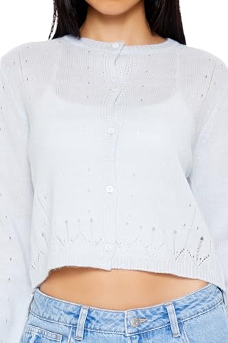Forever 21 Women's Eyelet Cardigan Sweater3