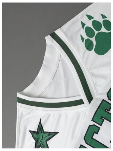 GORGLITTER Men's 2 Piece Beach Vacation Outfits Number Print Short Sleeve Jersey Shirts Drawstring Waist Pants Set3