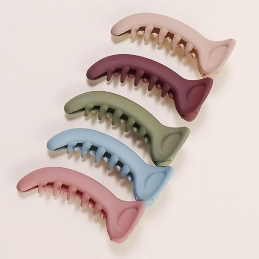 ZAVVU & KRIZOUS Banana Clutcher Clip, Hair Accessories Banana Mirchi Shape Hair Clip For Women’s And Girls, Banana Ponytail Holder Clips, Banana Clincher Comb for Long Hair Clips, 6 pcs, MultiColor