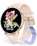 Round Face Smart Watch 2023, 16 Sports Modes Heart Rate SPO2 Sleep Monitor Smartwatch iPhone/Android Compatible, 3ATM Waterproof Fitness Activity Tracker Smart Watches for Women Valentines Day Gifts