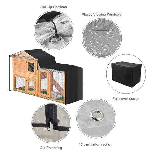 Shmziy Capa de gaiola dupla de coelho para ambientes internos e externos, acessório à prova de poeir