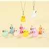 100pcs Mini Resin Duck,15 mm Dollhouse Decor Glow in The Dark for Aquarium Decor Micro Fairy Garden Landscape Hide,Seek Party Toys,Easter Basket Stuffer, Gift for All Ages (4 Green Mix)
