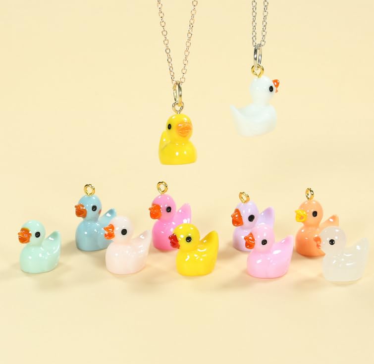 Patos Luminiscentes Jardín 100 Patitos Miniaturas De Resina Que Brillan En La Oscuridad - 10 Colores Divertidos Para Decoración DIY Patitos Pequeños