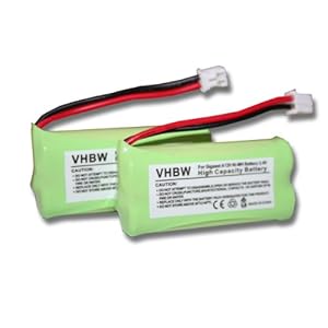 vhbw NiMH accuset, 700 mAh (2,4 V) compatibel met telefoon, vaste netsnoer Siemens Gigaset AL110, AL110 Duo, AL110 Trio…