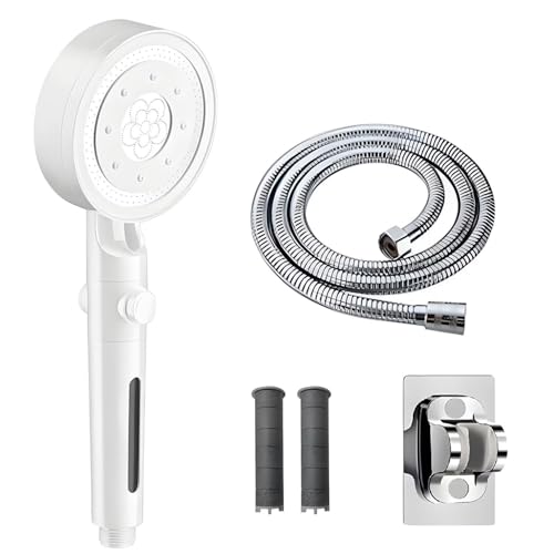 Nadle シャワーヘッド マイクロナノバブル 高洗浄力 節水シャワーヘッド 毛穴汚れ除去 頭皮にやさしい ウルトラファインバブル 5段階モード ミスト シャワー 極細水流 水漏れ防止 取り付け簡単 お風呂用品 プレゼント
