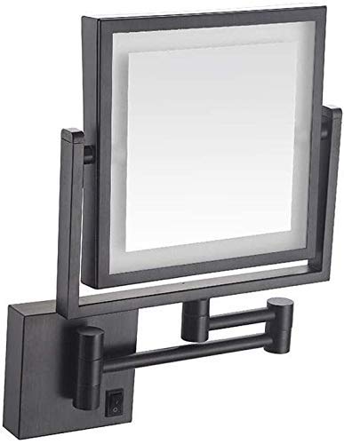 Miroir de maquillage led mural JCAKES rechargeable miroir de courtoisie grossissant