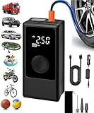 Tire Inflator Portable Air Compressor for Car, Ball Basketball Pump for Sports Balls Auto for Car Tires Bicycle w Gauge Values Display, 150PSI Power Battery Bike Pump Cordless