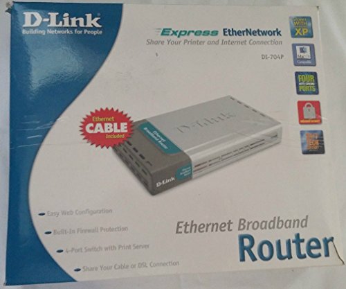 D-Link DI-704P 4-port 10BaseT/100BaseTX Broadband Gateway with Print Server